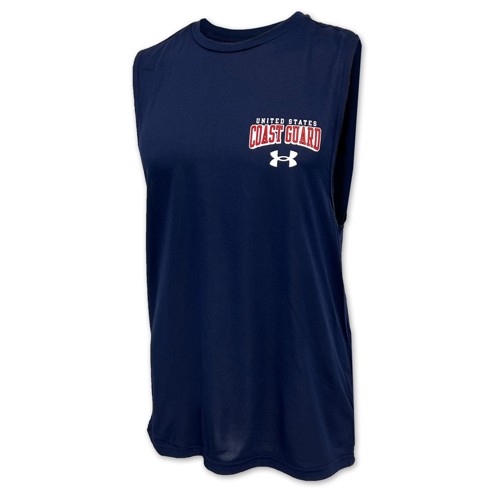 United States Coast Guard 3D Sleeveless Tech T-Shirt (Navy)