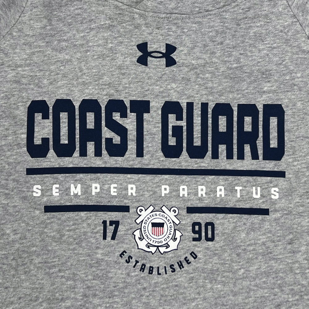 Coast Guard Under Armour Semper Paratus All Day Fleece Hood (Heather)