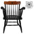 Coast Guard Seal Wooden Captain Chair (Black with Cherry Crown)*