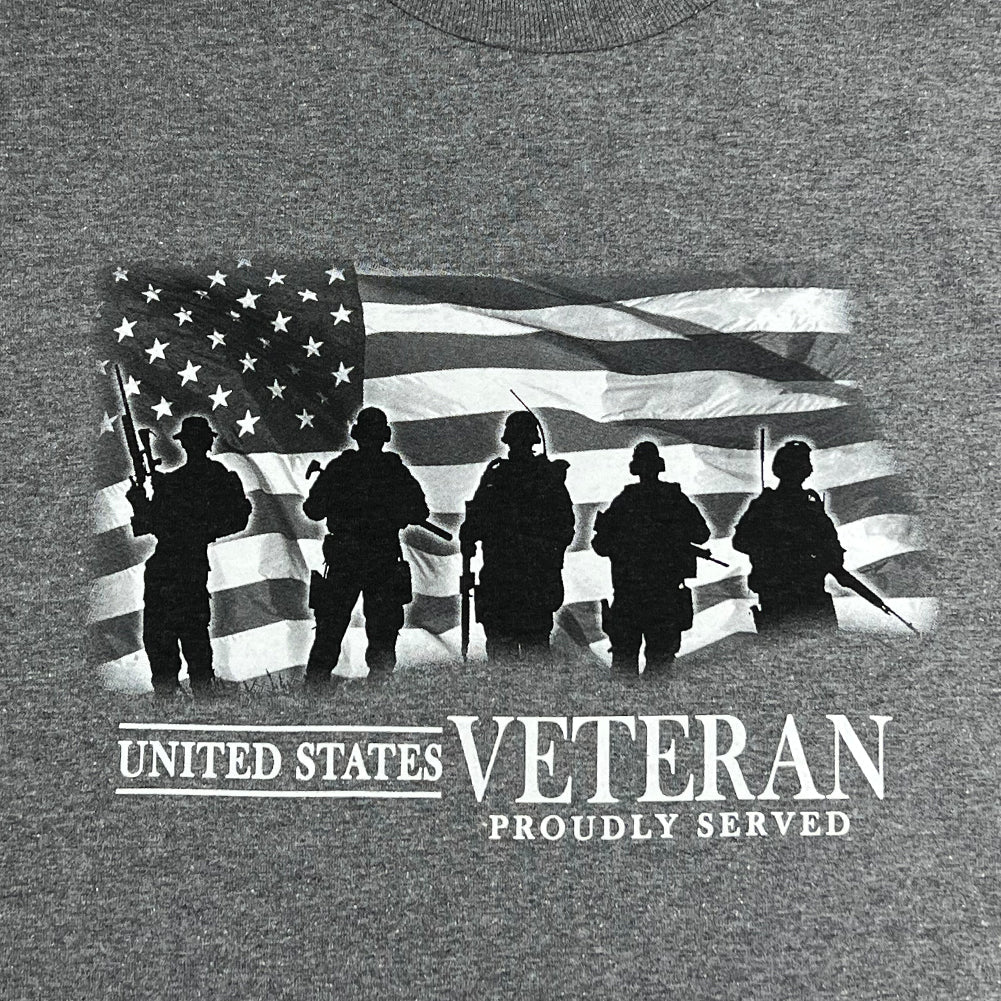 United States Veteran Proudly Served T-Shirt (Graphite)