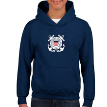 Load image into Gallery viewer, Coast Guard Youth Seal Logo Hood