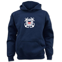 Load image into Gallery viewer, Coast Guard Youth Seal Logo Hood