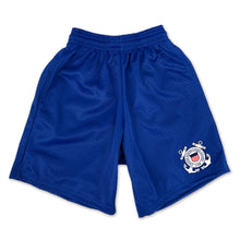 Load image into Gallery viewer, Coast Guard Youth Seal Logo Mesh Shorts