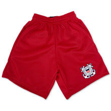 Load image into Gallery viewer, Coast Guard Youth Seal Logo Mesh Shorts