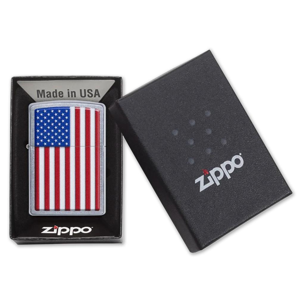 AMERICAN FLAG CHROME COLOR ZIPPO LIGHTER 1