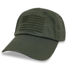 Load image into Gallery viewer, AMERICAN FLAG HAT (OD GREEN) 5