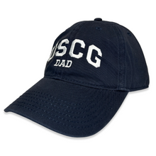 Load image into Gallery viewer, USCG Dad Relaxed Twill Hat (Navy/White)