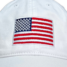 Load image into Gallery viewer, American Flag Hat (White)