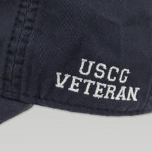 Load image into Gallery viewer, Coast Guard Seal Veteran Twill Hat (Navy)