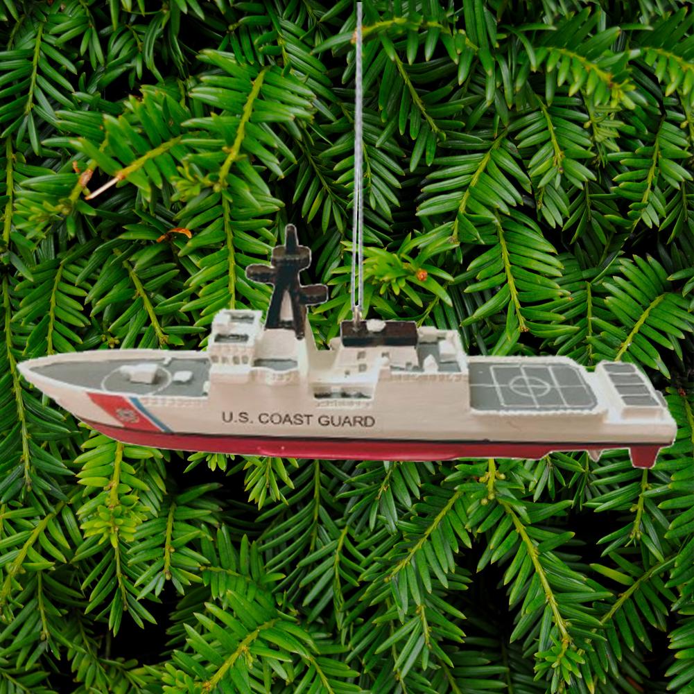 Coast Guard Air Craft Carrier Ship Ornament