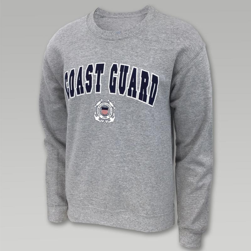 Coast Guard Arch Seal Crewneck (Grey)