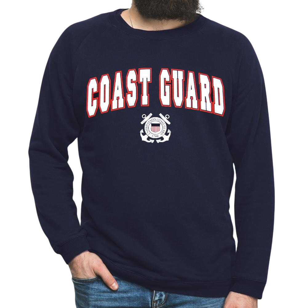 Coast Guard Arch Seal Long Sleeve T-Shirt (Navy)