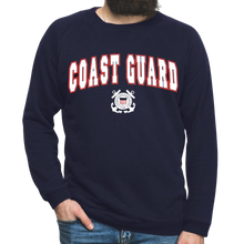 Load image into Gallery viewer, Coast Guard Arch Seal Long Sleeve T-Shirt (Navy)