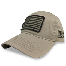 Load image into Gallery viewer, Coast Guard Patch Flag Hat (Khaki)