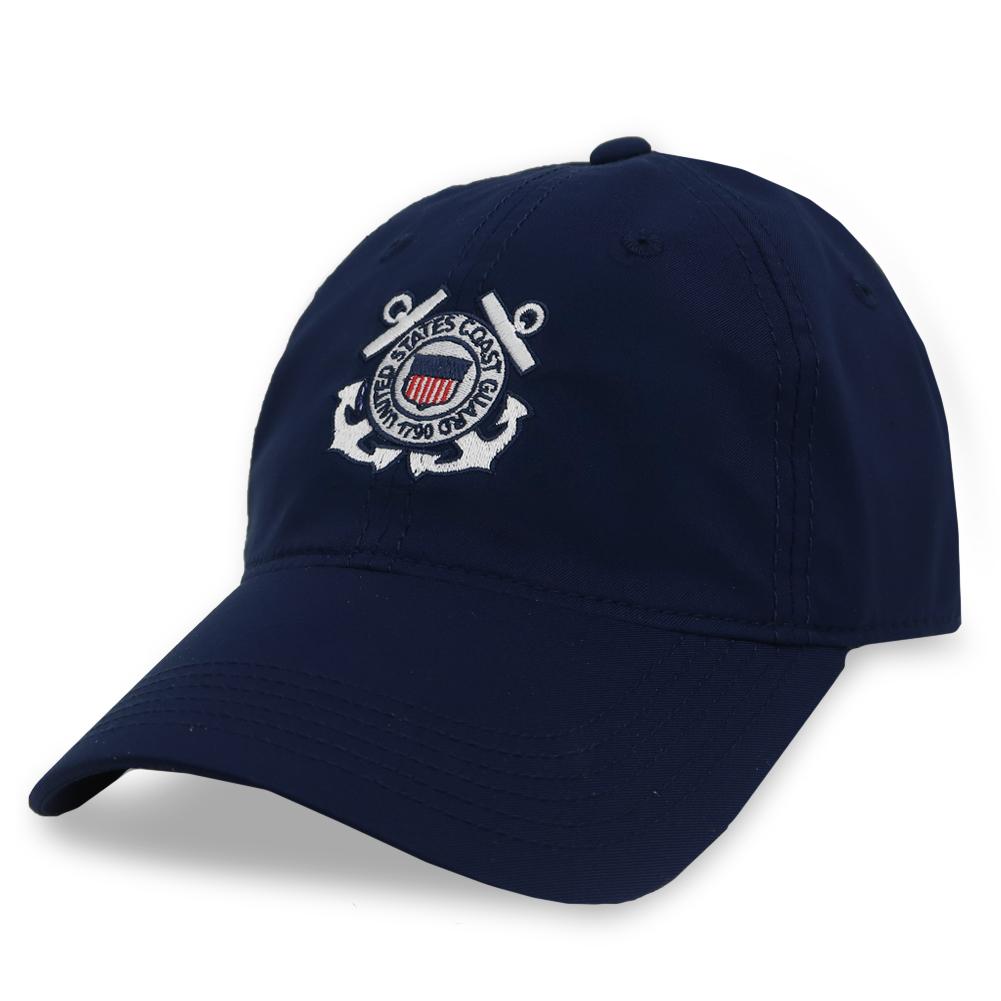 Coast Guard Seal Cool Fit Performance Hat (Navy)