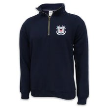 Load image into Gallery viewer, COAST GUARD SEAL LOGO 1/4 ZIP (NAVY)