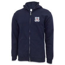 Load image into Gallery viewer, COAST GUARD SEAL LOGO FULL ZIP (NAVY)