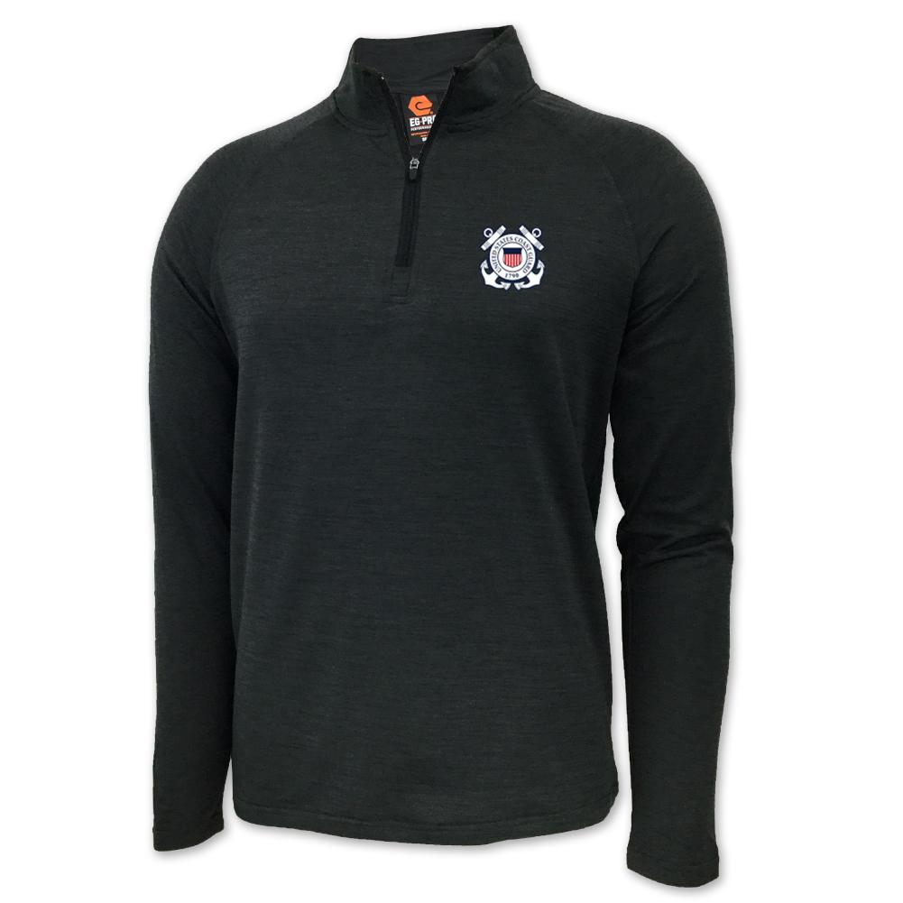 Coast Guard Seal Logo Performance Quarter Zip (Dark Grey)