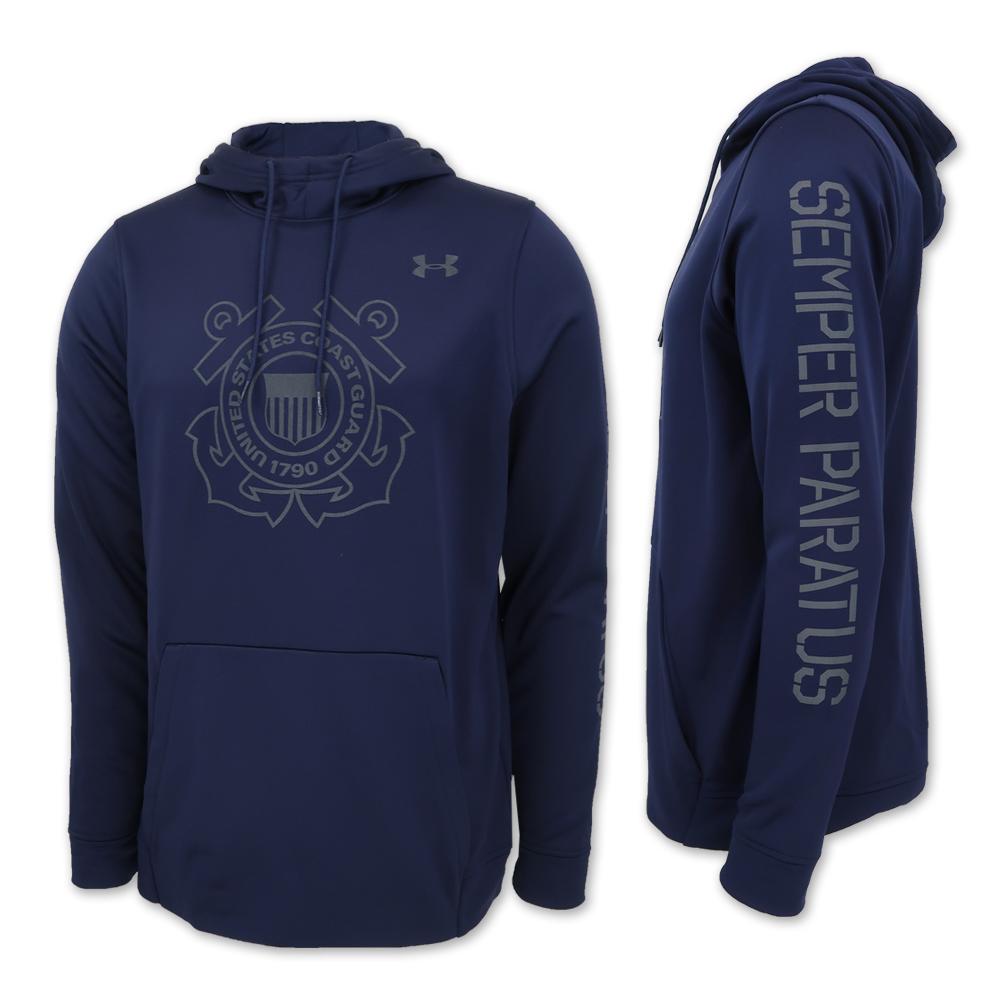 Coast Guard Under Armour Semper Paratus Armour Fleece Hood (Navy)