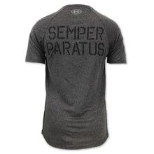 Load image into Gallery viewer, Coast Guard Under Armour Semper Paratus Tech T-Shirt (Charcoal)