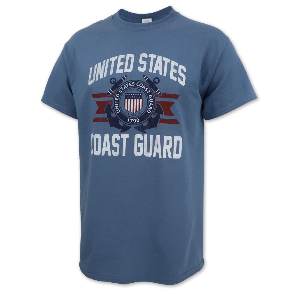 Coast Guard Vintage Basic T-Shirt (Indigo)