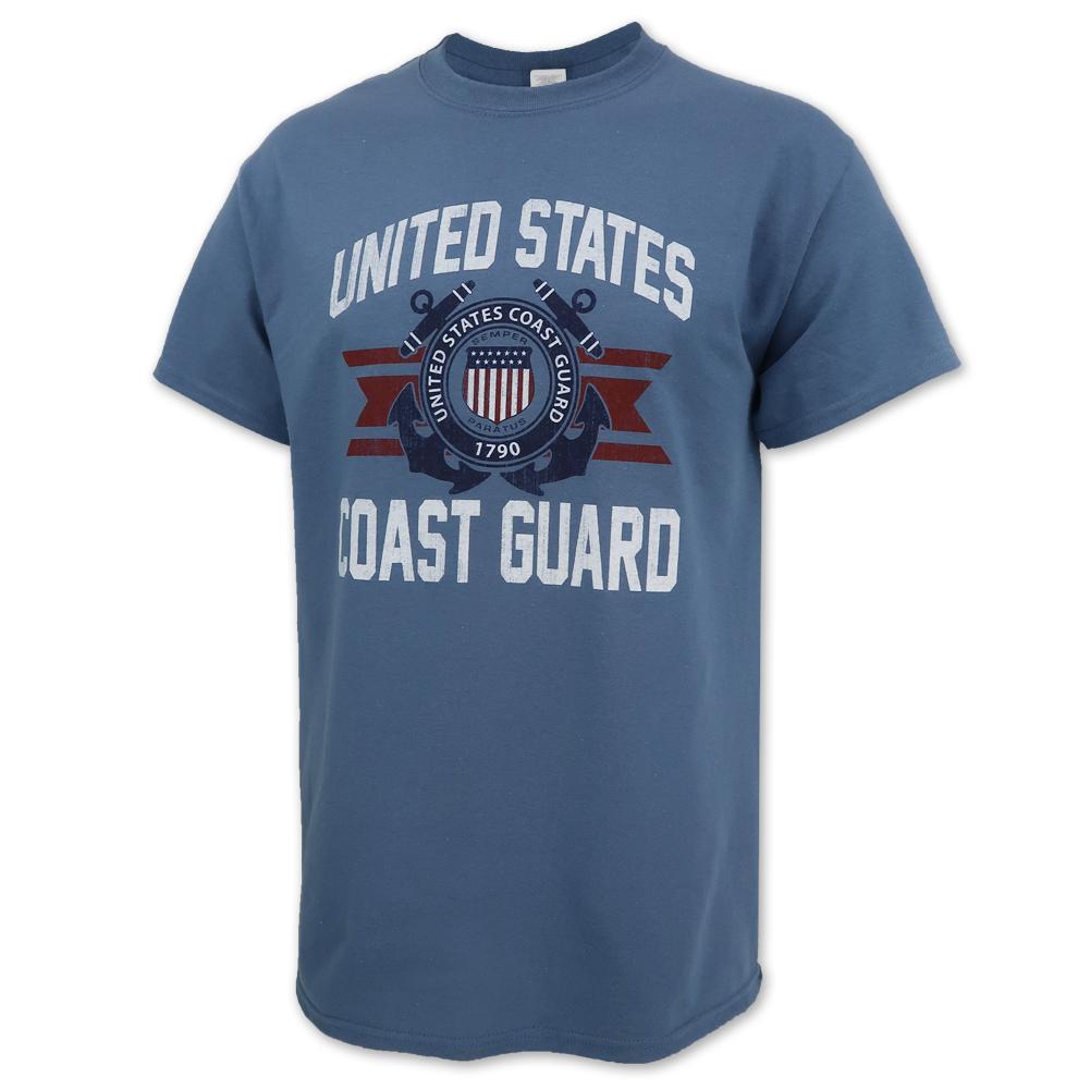 Coast Guard Vintage Basic T-Shirt (Indigo)