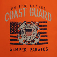 Load image into Gallery viewer, Coast Guard Vintage Stencil T-Shirt (Orange)
