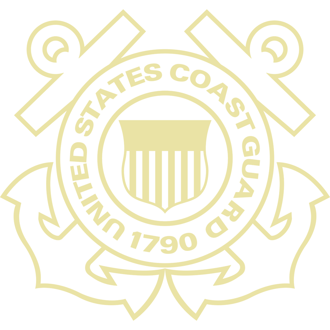 U.S. Coast Guard Gold Embossed Certificate Frame (vertical)*
