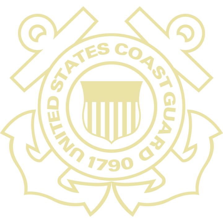 U.S. Coast Guard Gold Embossed Certificate Frame (vertical)*