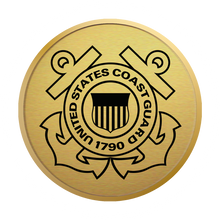 Load image into Gallery viewer, U.S. Coast Guard Gold Engraved Medallion Frame (Horizontal)