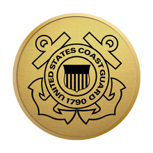 Load image into Gallery viewer, U.S. Coast Guard Gold Engraved Medallion Frame (Vertical)*
