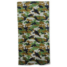 Load image into Gallery viewer, GREEN CAMOUFLAGE BEACH TOWEL (30&quot;X60&quot;) 1