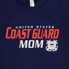 Load image into Gallery viewer, LADIES UNITED STATES COAST GUARD MOM T-SHIRT (NAVY) 1