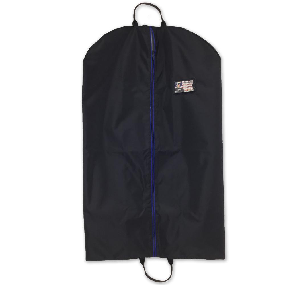 LIGHTWEIGHT DRESS UNIFORM GARMENT BAG (BLACK WITH BLUE ZIP) 2