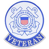 Load image into Gallery viewer, U.S. Coast Guard Veteran Lapel Pin