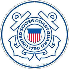 Load image into Gallery viewer, United States Coast Guard 12&quot; Aluminum Sign (White)