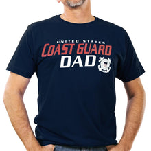 Load image into Gallery viewer, United States Coast Guard Dad T-Shirt (Navy)