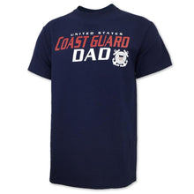 Load image into Gallery viewer, United States Coast Guard Dad T-Shirt (Navy)