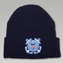 Load image into Gallery viewer, US Coast Guard Seal Watch Cap (Navy)