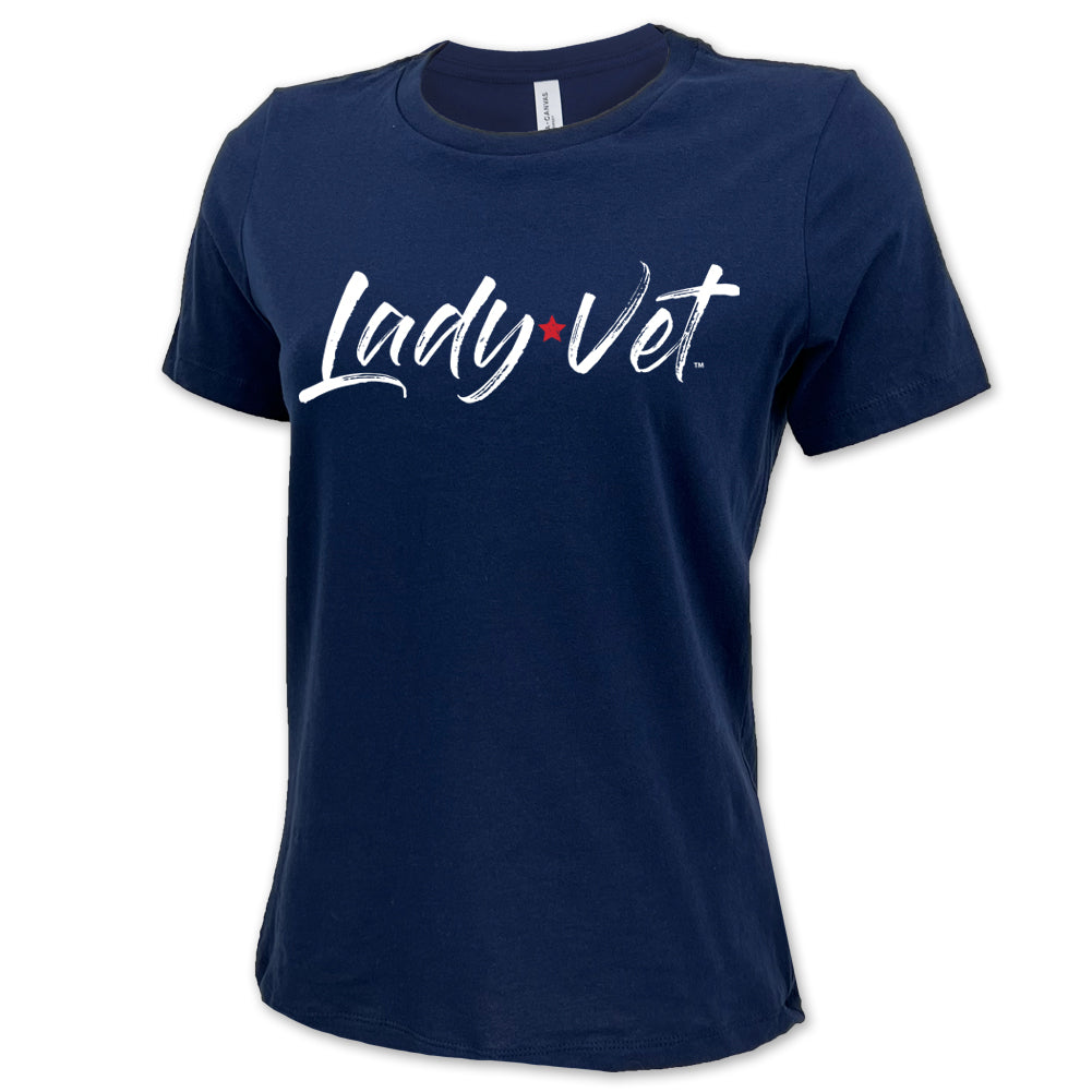 Coast Guard Lady Vet Full Chest Logo Ladies T-Shirt